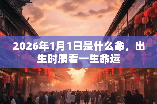 2026年1月1日是什么命，出生时辰看一生命运
