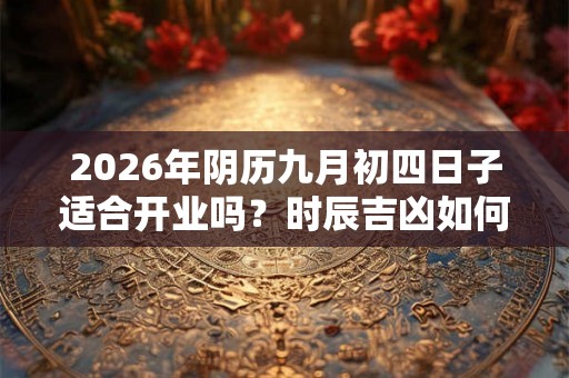 2026年阴历九月初四日子适合开业吗？时辰吉凶如何？