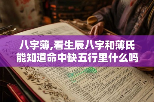 八字薄,看生辰八字和薄氏能知道命中缺五行里什么吗