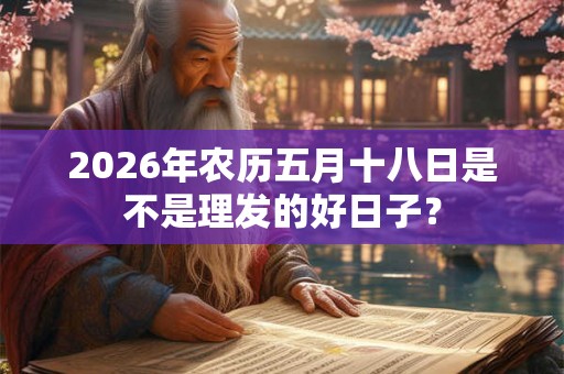 2026年农历五月十八日是不是理发的好日子？