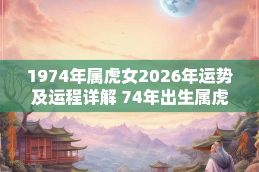 1974年属虎女2026年运势及运程详解 74年出生属虎人2026全年每月运势女性 1974年属虎女2026年运势及运程详解 74年出生属虎人2026全年每月运势女性