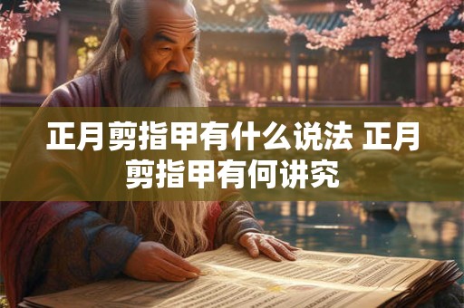 正月剪指甲有什么说法 正月剪指甲有何讲究