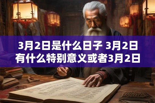 3月2日是什么日子 3月2日有什么特别意义或者3月2日为何备受关注