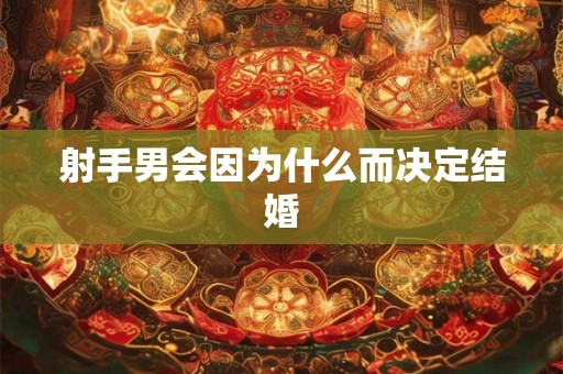 射手男会因为什么而决定结婚