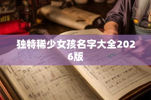 独特稀少女孩名字大全2026版
