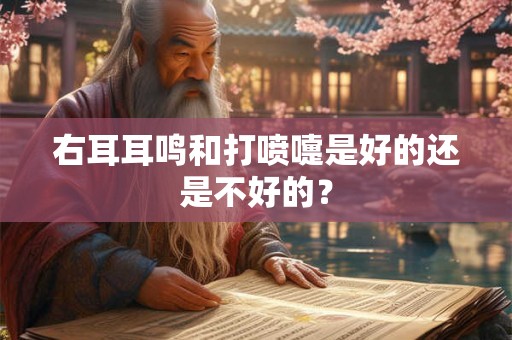 右耳耳鸣和打喷嚏是好的还是不好的? 右耳耳鸣和打喷嚏是好的还是不好的?