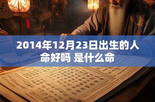 2014年12月23日出生的人命好吗 是什么命 2014年12月23日出生的人命好吗 是什么命