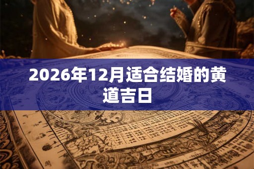 2026年12月适合结婚的黄道吉日 2026年12月适合结婚的黄道吉日