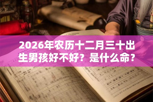 2026年农历十二月三十出生男孩好不好？是什么命？