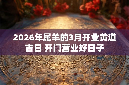 2026年属羊的3月开业黄道吉日 开门营业好日子