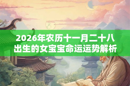 2026年农历十一月二十八出生的女宝宝命运运势解析 2026年农历十一月二十八出生的女宝宝命运运势解析