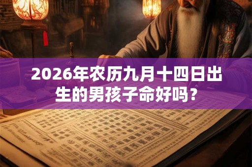 2026年农历九月十四日出生的男孩子命好吗？