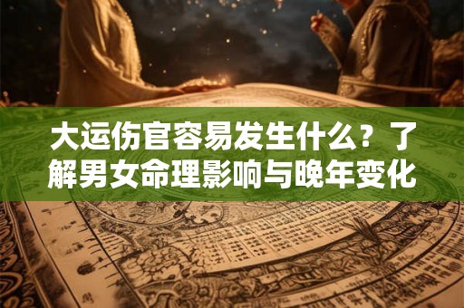 大运伤官容易发生什么？了解男女命理影响与晚年变化