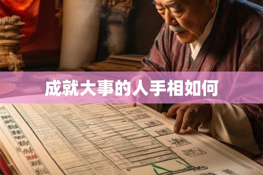 成就大事的人手相如何