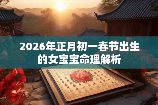 2026年正月初一春节出生的女宝宝命理解析