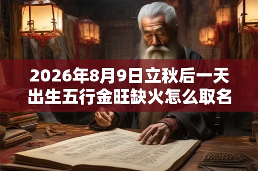2026年8月9日立秋后一天出生五行金旺缺火怎么取名450个