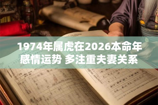 1974年属虎在2026本命年感情运势 多注重夫妻关系