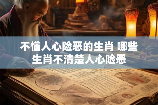 不懂人心险恶的生肖 哪些生肖不清楚人心险恶