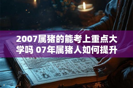 2007属猪的能考上重点大学吗 07年属猪人如何提升学习运