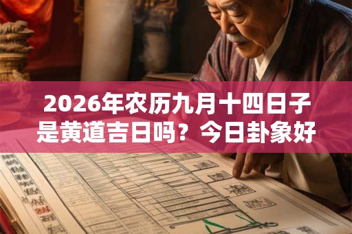 2026年农历九月十四日子是黄道吉日吗？今日卦象好不好？