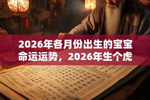 2026年各月份出生的宝宝命运运势，2026年生个虎女好吗？