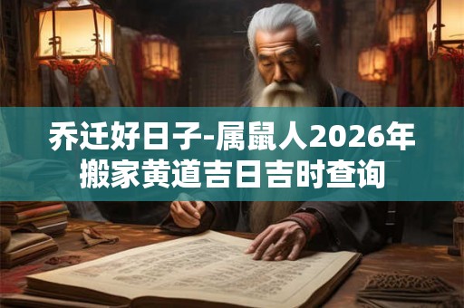 乔迁好日子-属鼠人2026年搬家黄道吉日吉时查询