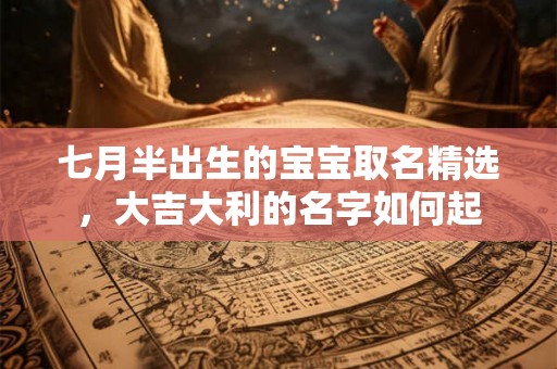 七月半出生的宝宝取名精选，大吉大利的名字如何起