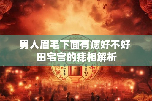 男人眉毛下面有痣好不好 田宅宫的痣相解析 男人眉毛下面有痣好不好 田宅宫的痣相解析