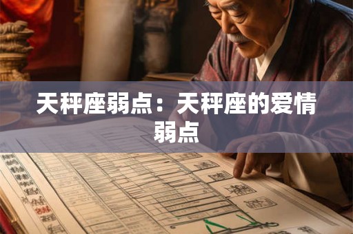 天秤座弱点：天秤座的爱情弱点