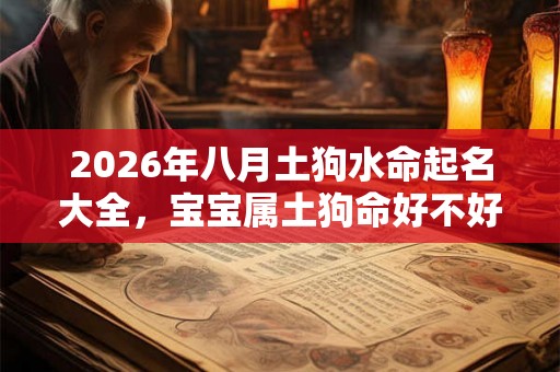 2026年八月土狗水命起名大全,宝宝属土狗命好不好? 2026年八月土狗水命起名大全,宝宝属土狗命好不好?