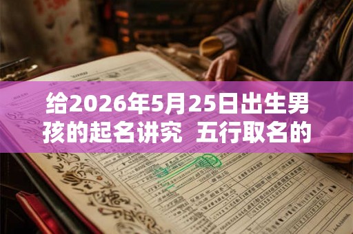 给2026年5月25日出生男孩的起名讲究  五行取名的讲究