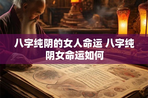 八字纯阴的女人命运 八字纯阴女命运如何