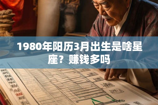 1980年阳历3月出生是啥星座?赚钱多吗 1980年阳历3月出生是啥星座?赚钱多吗