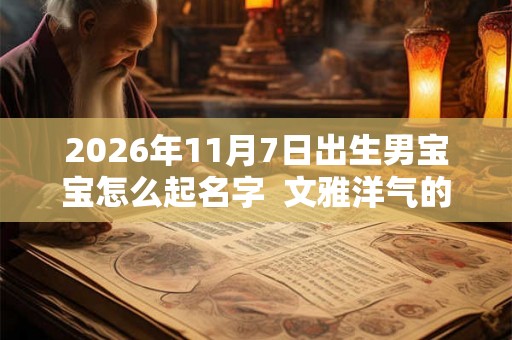 2026年11月7日出生男宝宝怎么起名字  文雅洋气的名字大全