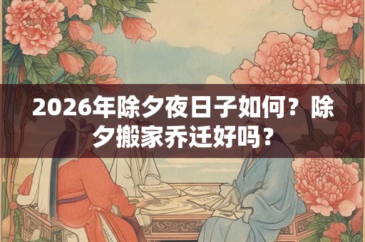 2026年除夕夜日子如何？除夕搬家乔迁好吗？