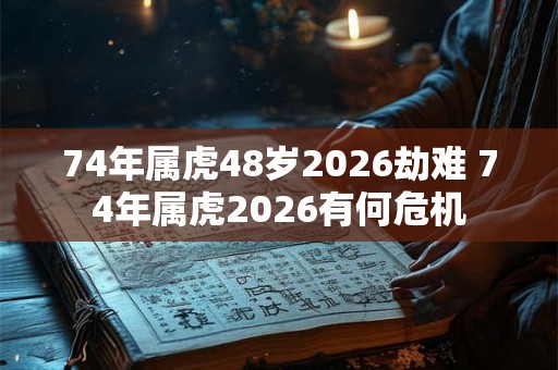 74年属虎48岁2026劫难 74年属虎2026有何危机