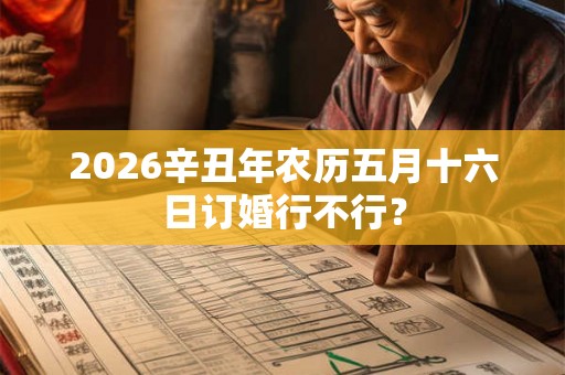 2026辛丑年农历五月十六日订婚行不行？