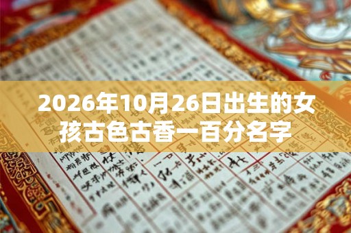 2026年10月26日出生的女孩古色古香一百分名字