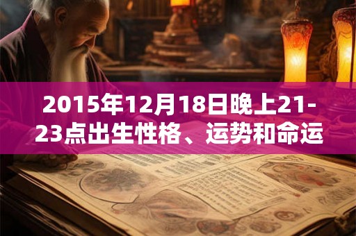 2015年12月18日晚上21-23点出生性格、运势和命运
