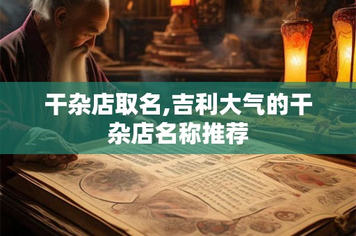 干杂店取名,吉利大气的干杂店名称推荐