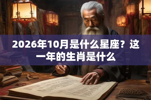 2026年10月是什么星座？这一年的生肖是什么