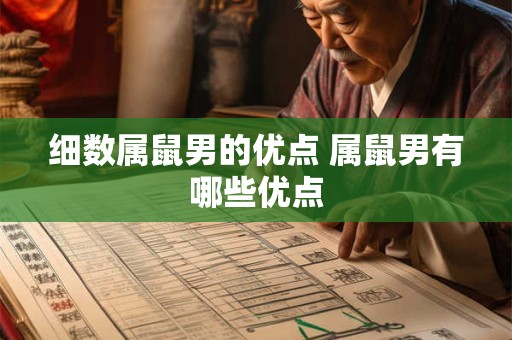 细数属鼠男的优点 属鼠男有哪些优点