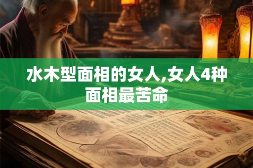 水木型面相的女人,女人4种面相最苦命