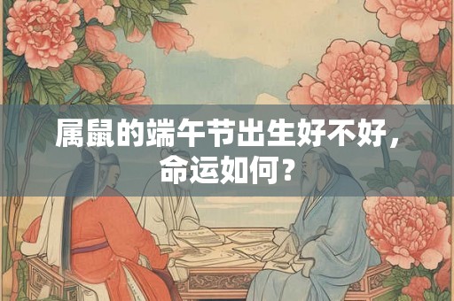 属鼠的端午节出生好不好,命运如何? 属鼠的端午节出生好不好,命运如何?