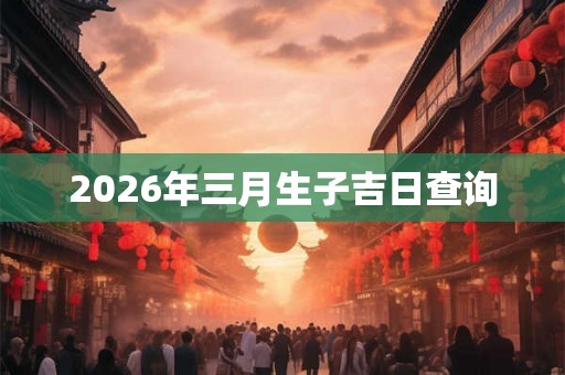 2026年三月生子吉日查询