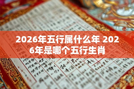 2026年五行属什么年 2026年是哪个五行生肖