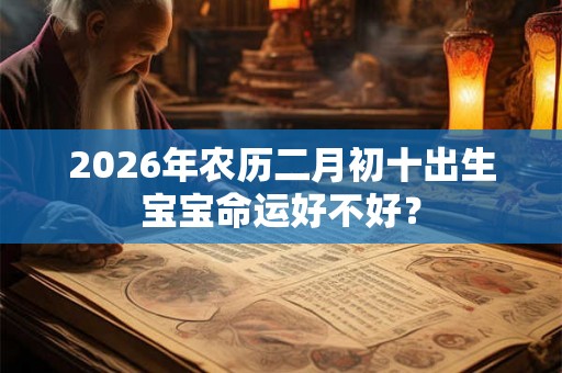 2026年农历二月初十出生宝宝命运好不好？