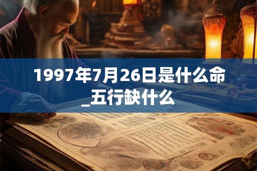 1997年7月26日是什么命_五行缺什么