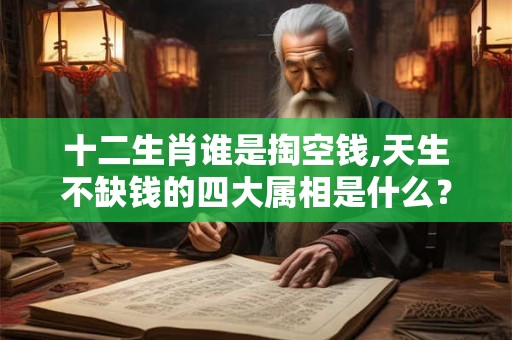 十二生肖谁是掏空钱,天生不缺钱的四大属相是什么？