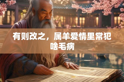 有则改之，属羊爱情里常犯啥毛病